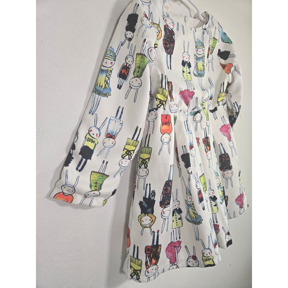 Abenmao "Fashionista Bunny" Girls Long Sleeve Dress. Size 120 (US Size 6-6X) - Picture 6 of 11